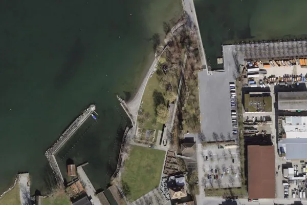 Luftbild des Kartenstandorts von Seebad Pfäffikon SZ in Pfäffikon SZ