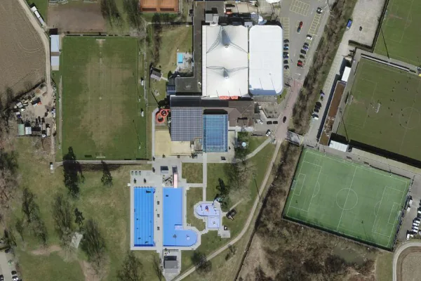 Luftbild des Kartenstandorts von Sportanlage Erlen in Dielsdorf