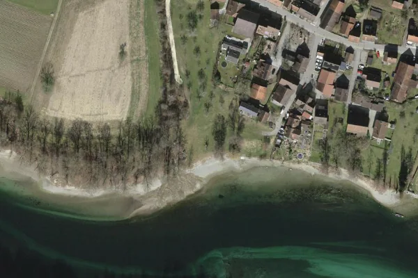 Luftbild des Kartenstandorts von Strand Hemishofen in Hemishofen SH