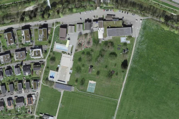Luftbild des Kartenstandorts von Langnau Badi in Langnau im Emmental