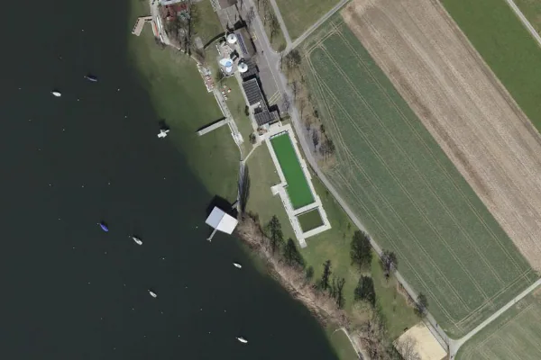 Luftbild des Kartenstandorts von Strandbad Uster in Uster