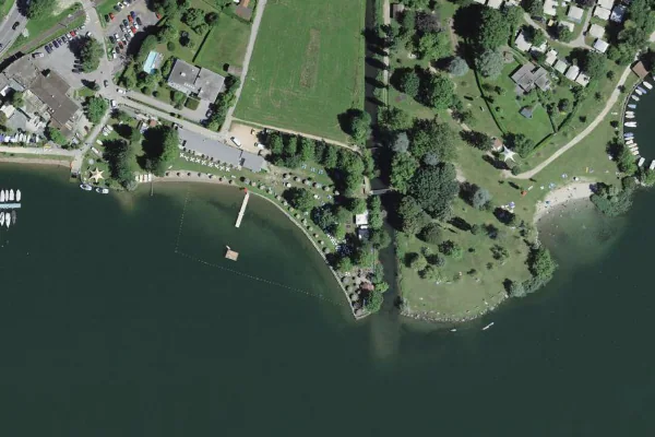 Luftbild des Kartenstandorts von Lido di Agno in Agno