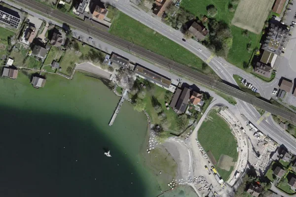 Luftbild des Kartenstandorts von Strandbad Zug in Zug