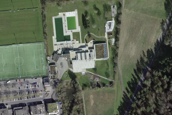 Luftbild des Kartenstandorts von Hallenbad Lättich in Baar