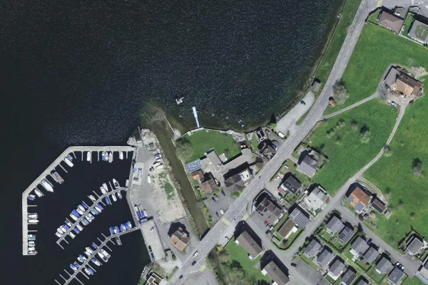 Luftbild des Kartenstandorts von Seebad Arth in Arth