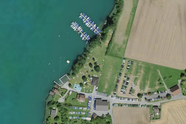Luftbild des Kartenstandorts von Seebad Aesch in Aesch LU