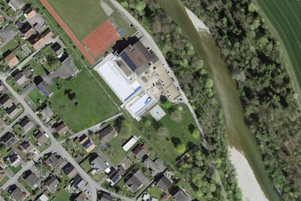 Luftbild des Kartenstandorts von Schwimmbad Lützelflüh in Lützelflüh