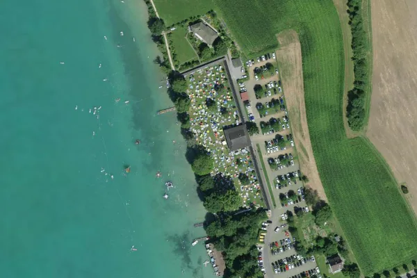 Luftbild des Kartenstandorts von Strandbad Meisterschwanden in Meisterschwanden