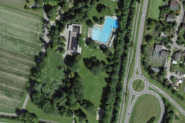 Luftbild des Kartenstandorts von Parkbad in Münchwilen (TG)