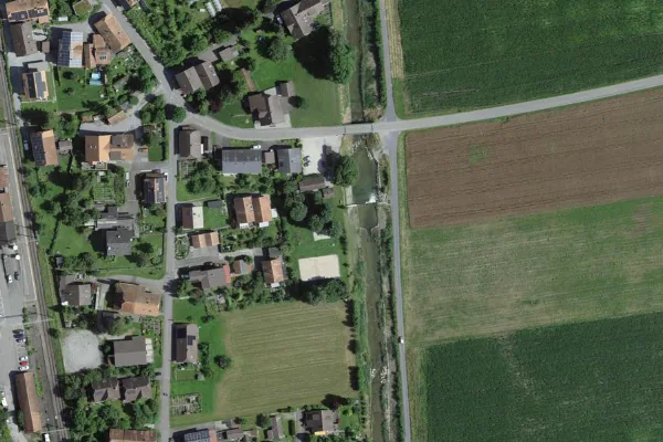 Luftbild des Kartenstandorts von Freizeitanlage Gürbe in Thurnen