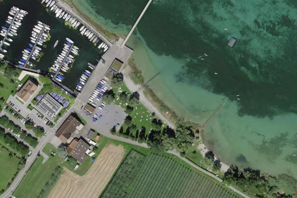 Luftbild des Kartenstandorts von Badestelle in Altnau in Altnau
