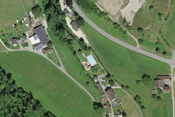 Luftbild des Kartenstandorts von Badi Fisibach in Fisibach