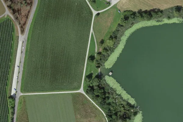 Luftbild des Kartenstandorts von Badeplatz Nussbaumersee in Stammheim