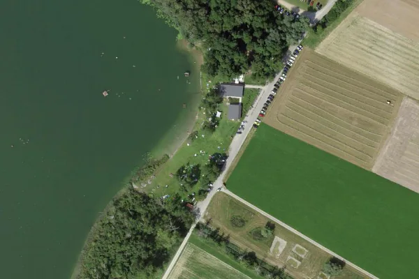 Luftbild des Kartenstandorts von Strandbad Hüttwilen in Hüttwilen