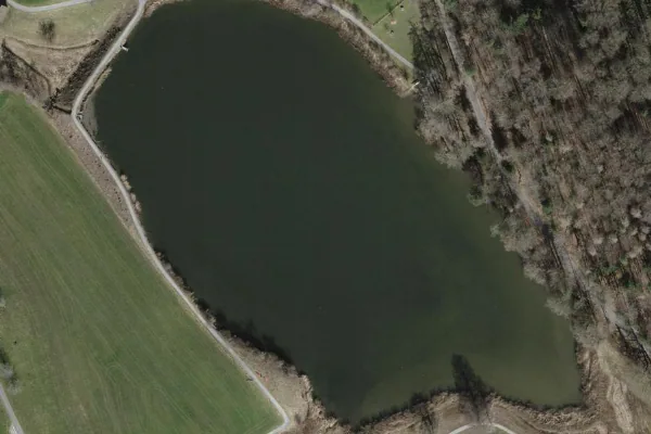 Luftbild des Kartenstandorts von Horgenbergweiher in Horgenberg