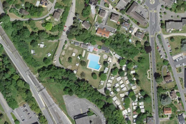 Luftbild des Kartenstandorts von Piscine de Penthalaz in Penthalaz