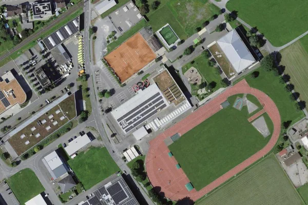 Luftbild des Kartenstandorts von Sportanlage Riet in Balgach