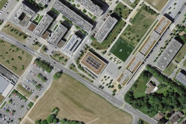 Luftbild des Kartenstandorts von Piscine du Cossy in Nyon