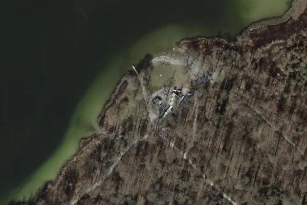 Luftbild des Kartenstandorts von Seebad Katzensee in Zürich