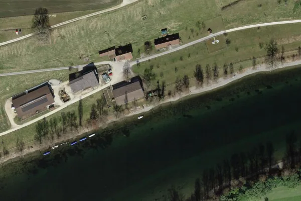Luftbild des Kartenstandorts von Laag Badestelle in Dörflingen