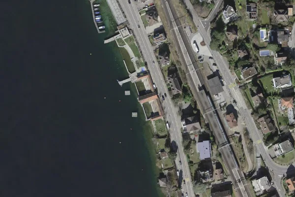 Luftbild des Kartenstandorts von Seebad Zollikon in Zollikon