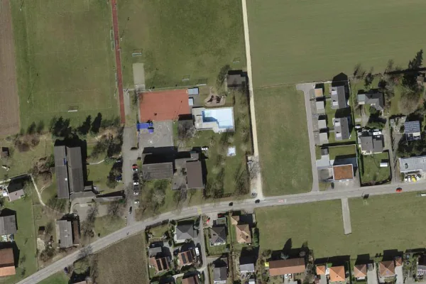 Luftbild des Kartenstandorts von Schwimmbad Ramsen in Ramsen