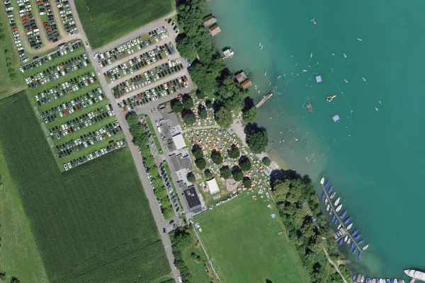 Luftbild des Kartenstandorts von Strandbad Beinwil am See in Beinwil am See