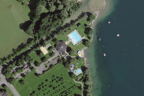 Luftbild des Kartenstandorts von Freibad Seegarten in Goldach
