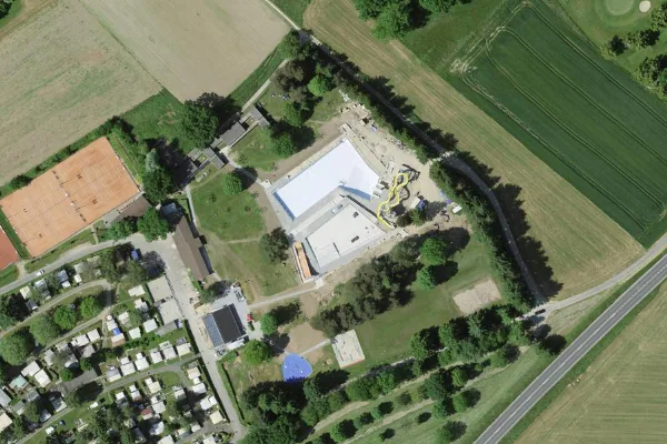 Luftbild des Kartenstandorts von Piscine de Payerne in Payerne