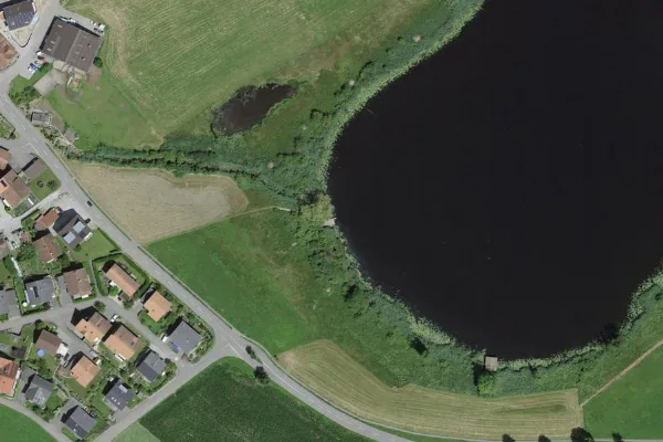 Luftbild des Kartenstandorts von Badestelle in Forst-Längenbühl in Forst-Längenbühl