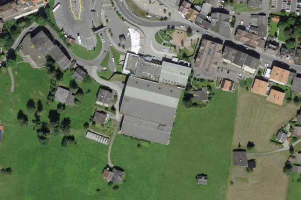 Luftbild des Kartenstandorts von Sportzentrum in Grindelwald