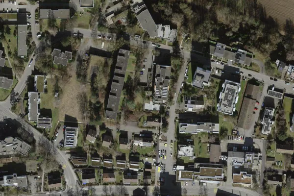 Luftbild des Kartenstandorts von Hallenbad Winkelried in Schaffhausen