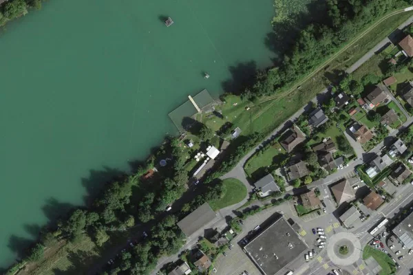 Luftbild des Kartenstandorts von Rotsee-Badi Ebikon in Ebikon