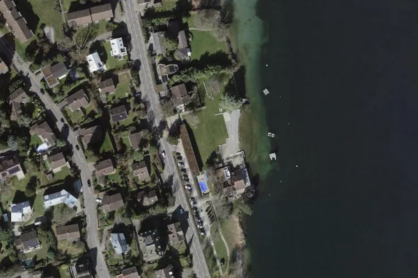 Luftbild des Kartenstandorts von Seebad Rüschlikon in Rüschlikon