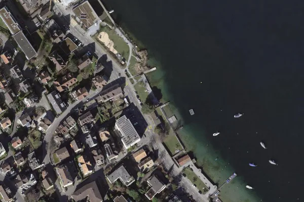 Luftbild des Kartenstandorts von Ludibadi in Thalwil