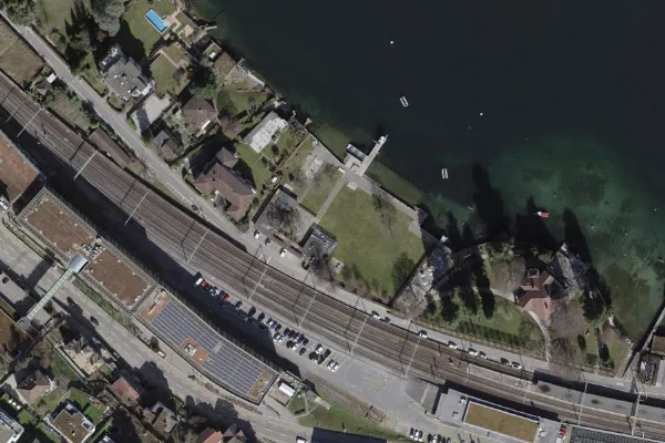 Luftbild des Kartenstandorts von Parkbad Seerose in Horgen