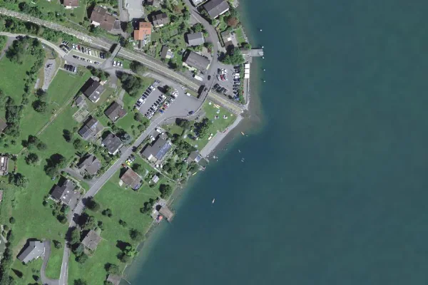 Luftbild des Kartenstandorts von Badestrand Bauen in Seedorf (UR)