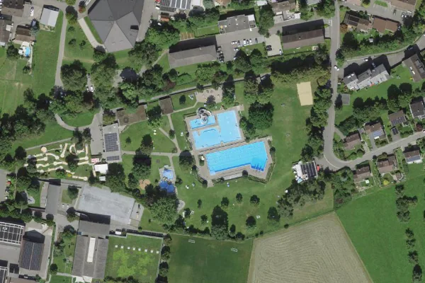 Luftbild des Kartenstandorts von Schwimmbad Amriswil in Amriswil
