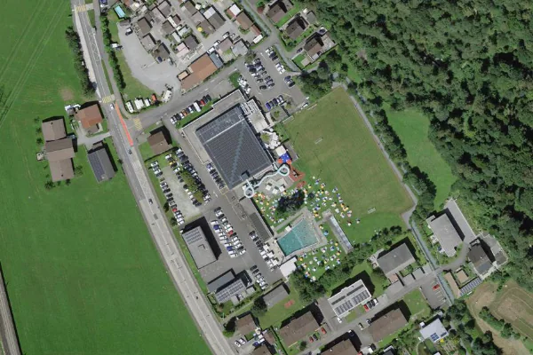 Luftbild des Kartenstandorts von Schwimmbad Altdorf in Altdorf