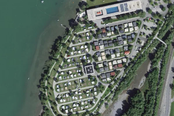 Luftbild des Kartenstandorts von Erlebnisbad Seefeld Park Sarnen in Sarnen