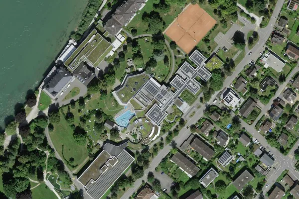Luftbild des Kartenstandorts von sole uno in Rheinfelden
